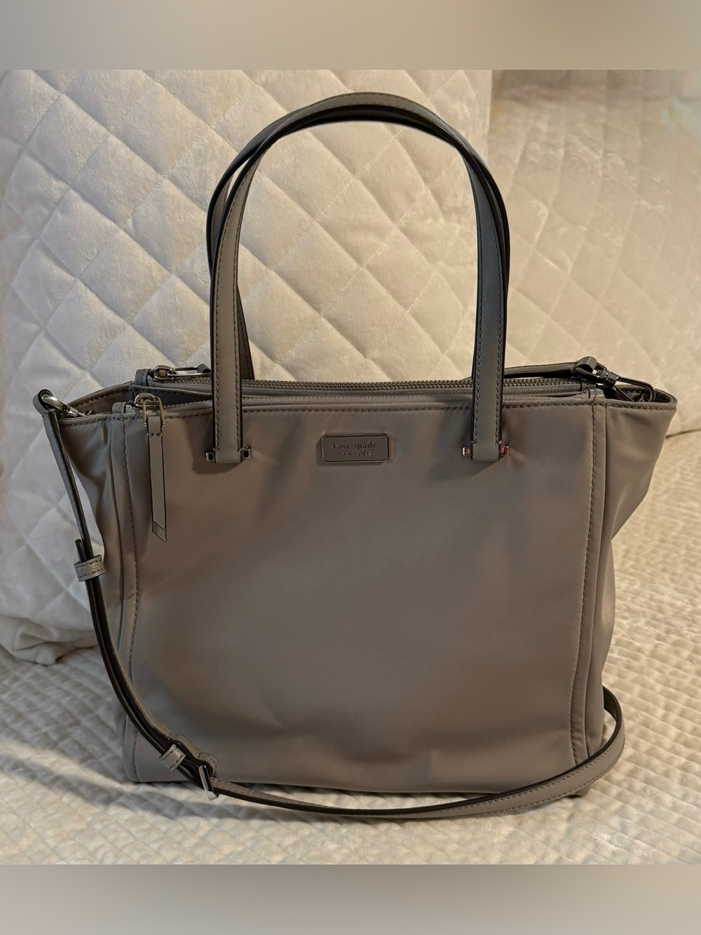 Kate Spade Gray Vinyl Handbag
